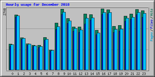Hourly usage for December 2018