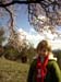 Margherita and the almond tree in blossom